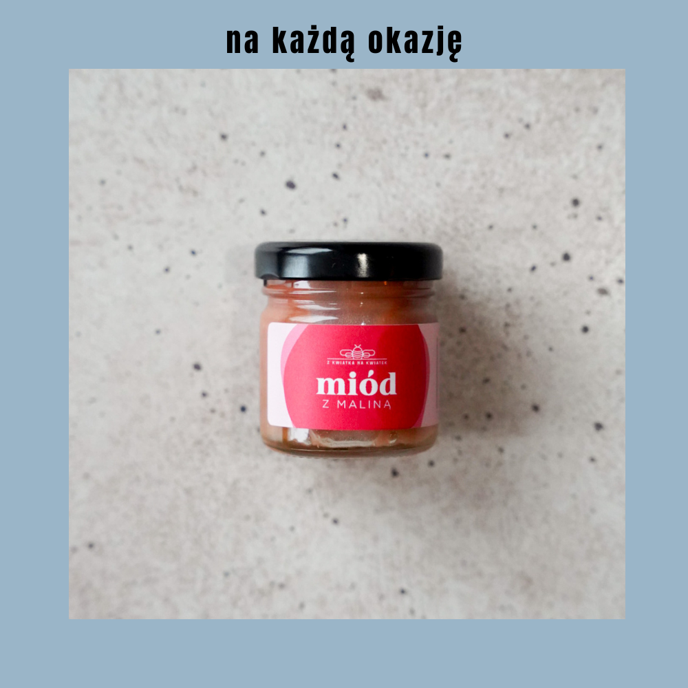 MINI MIODKI NA PREZENT - miód z maliną
