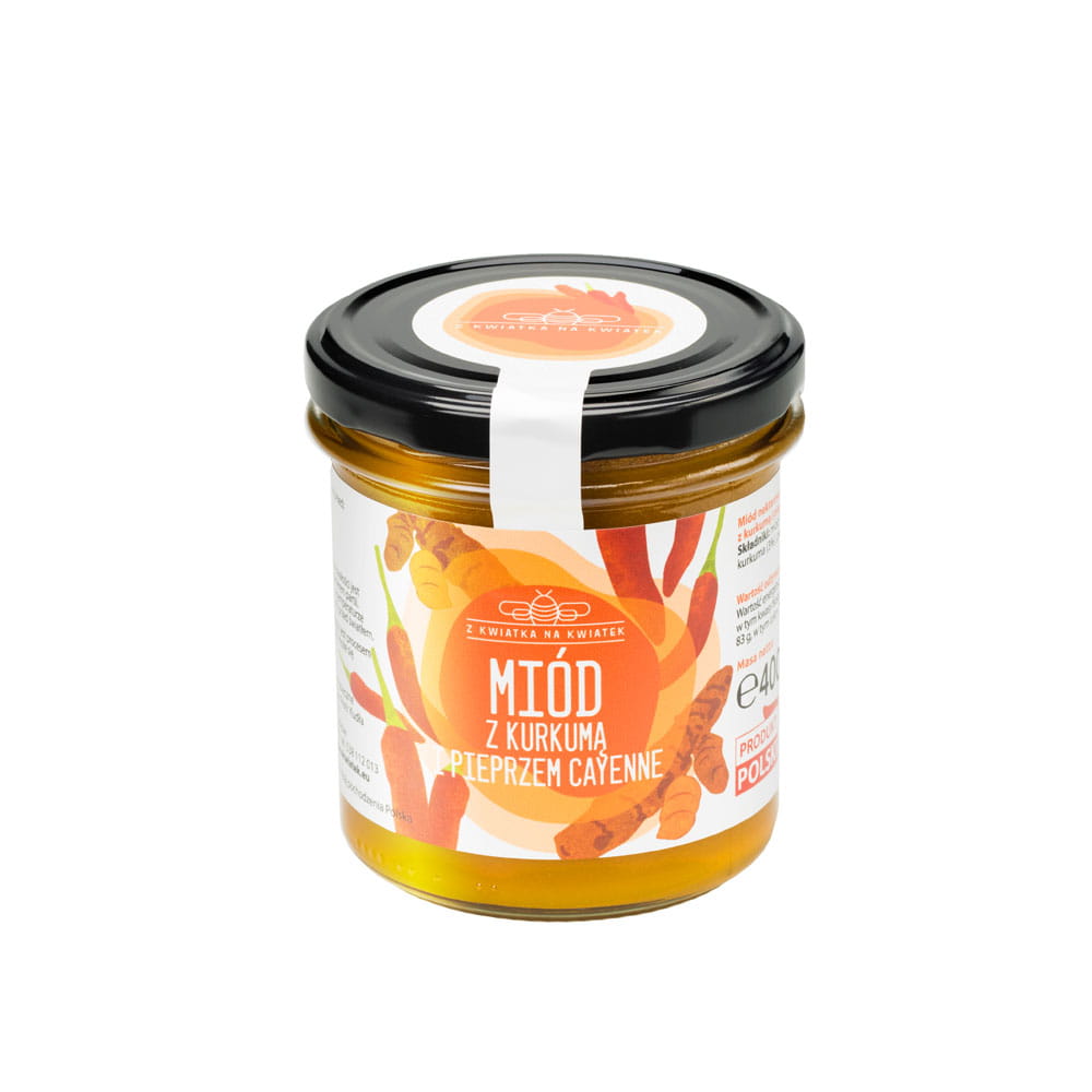 MIÓD Z KURKUMĄ I PIEPRZEM CAYENNE